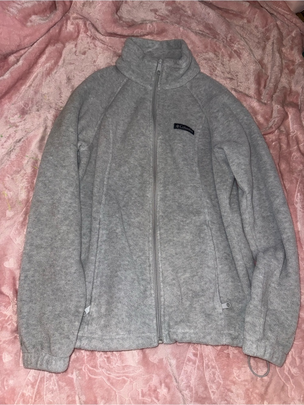 Columbia Light Gray Women's Full-Zip Lightweight Fleece Jacket